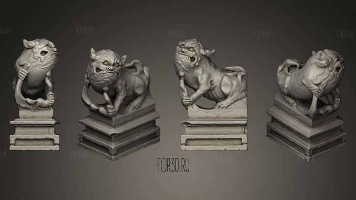 Lion Statue 012 F stl model for CNC